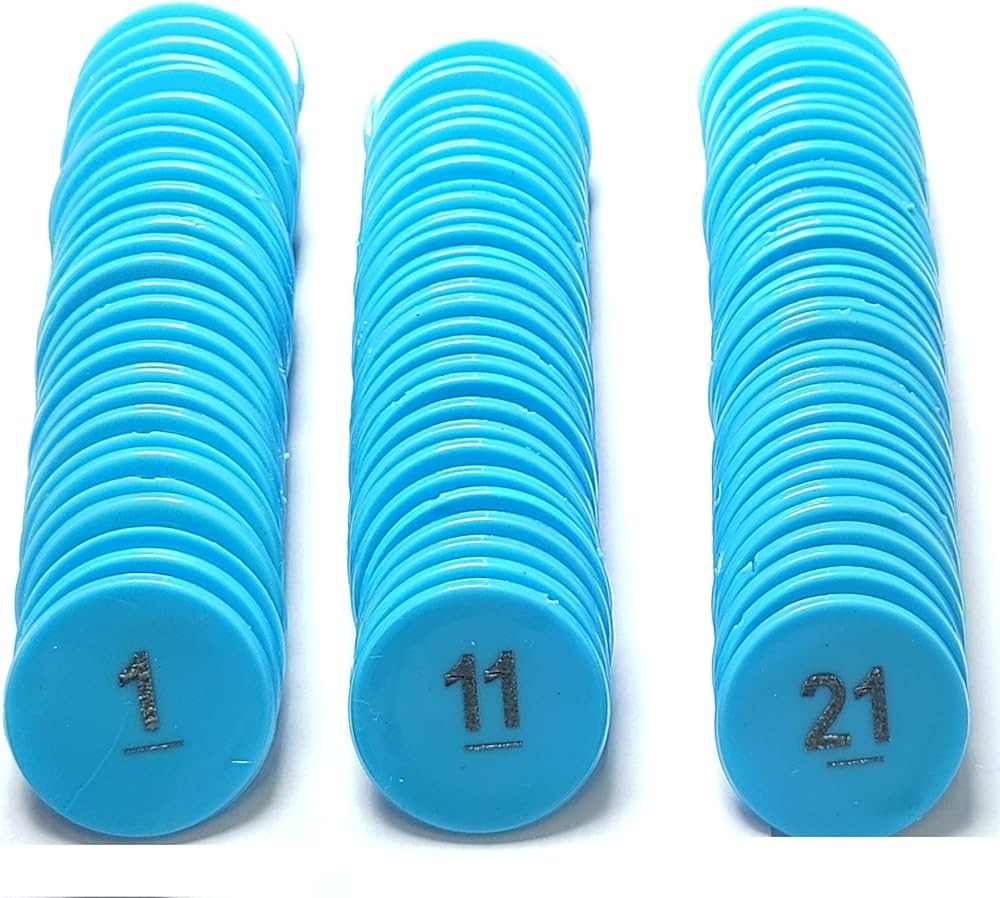  Plastic tags / token chips for machinery